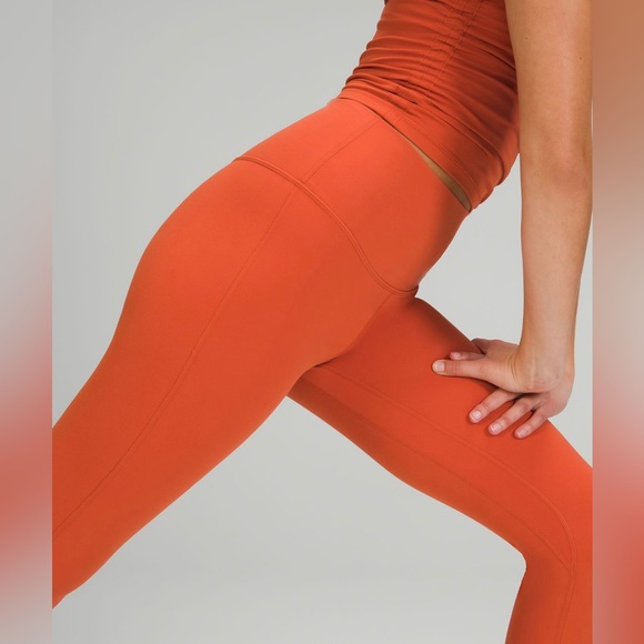 LULULEMON align super high rise pant 28” color canyon orange - Picture 4 of 6